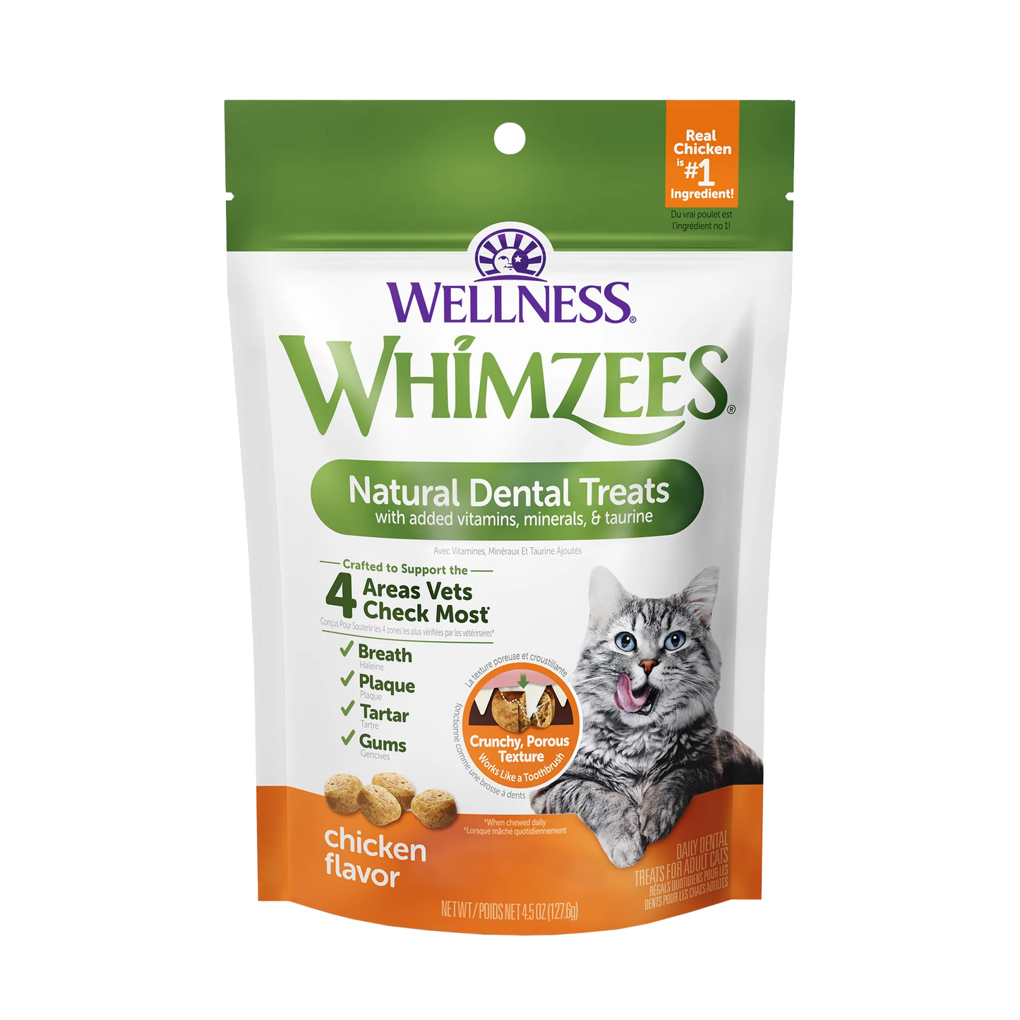 Natural Chicken Flavored Cat Dental Treats - 2 oz