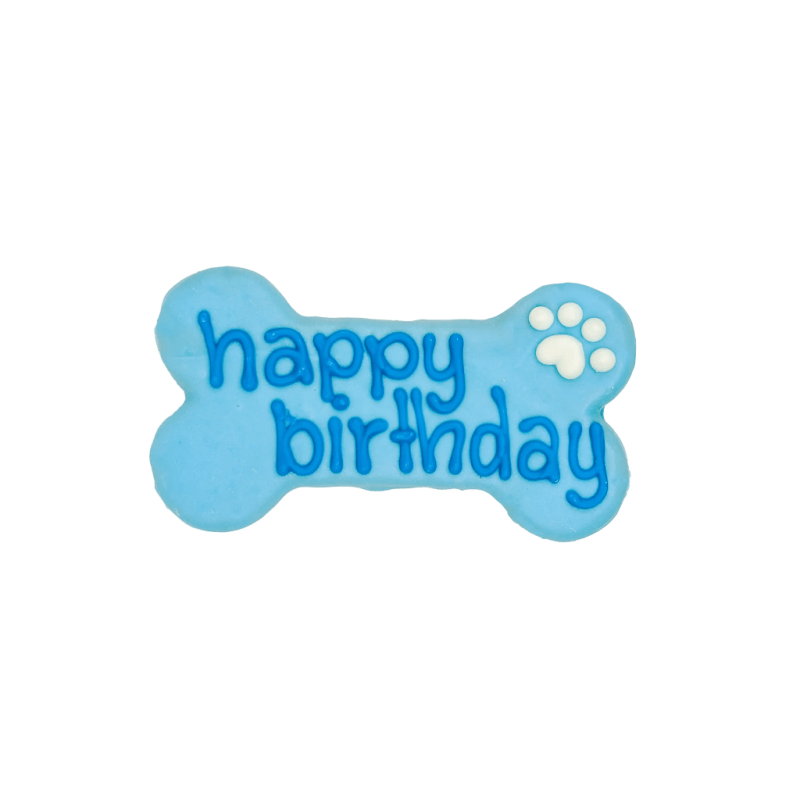 Birthday Bone - Blue - Wiggles & Whiskers Pet SuppliesBosco & Roxy's