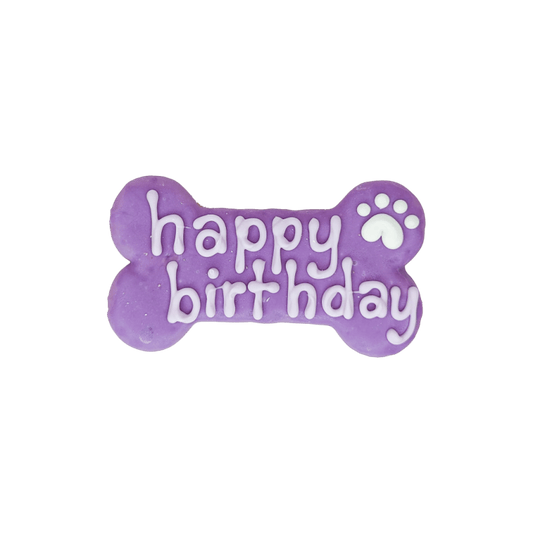 Birthday Bone - Purple - Wiggles & Whiskers Pet SuppliesBosco & Roxy's