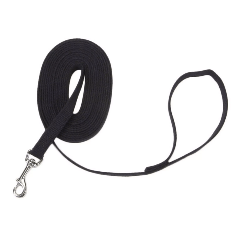 Cotton Web Training Lead Black 15x5/8 - Wiggles & Whiskers Pet SuppliesCoastal Pet Products