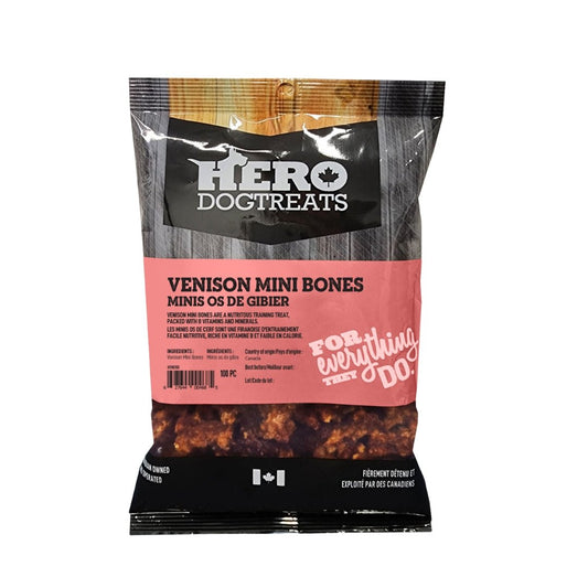 Hero Venison Mini Bones - Wiggles & Whiskers Pet SuppliesHERO DOG TREATS