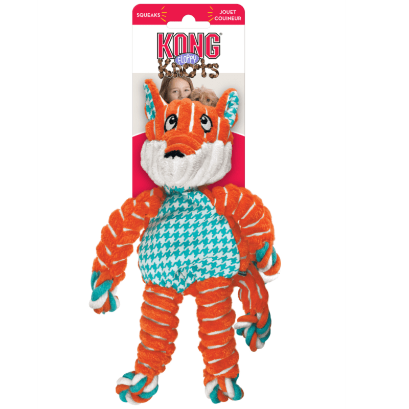 Kong Floppy Knots Fox - Wiggles & Whiskers Pet SuppliesKong