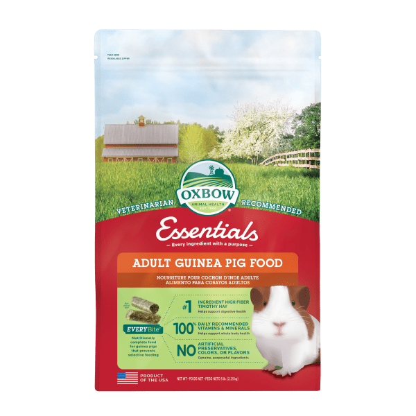Oxbow Essentials Adult Guinea Pig Food 5 lb - Wiggles & Whiskers Pet SuppliesOxbow