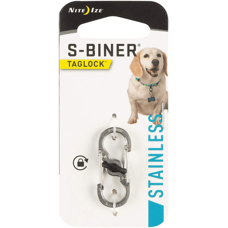 S-Biner Tag Lock Stainless Steel - Wiggles & Whiskers Pet SuppliesNiteIze