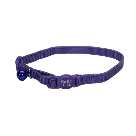 SafeCat Adj Nyl Bkwy Collar 12" Paradise Purple - Wiggles & Whiskers Pet SuppliesCoastal Pet Products