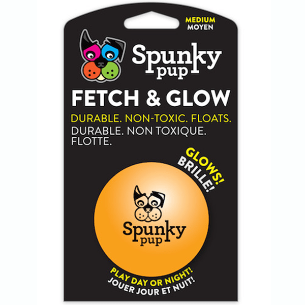 Spunky Pup Fetch & Glow Ball MED - Wiggles & Whiskers Pet SuppliesSpunky Pup