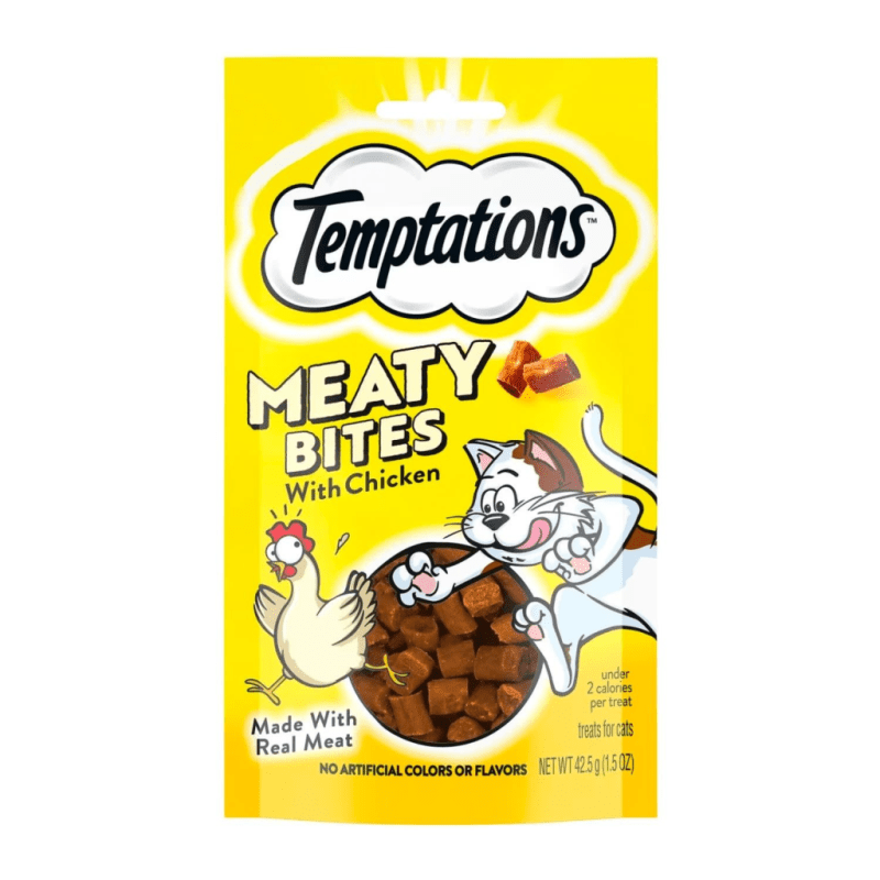 Temptations Meaty Bites with Chicken - 43gm - Wiggles & Whiskers Pet SuppliesTemptations