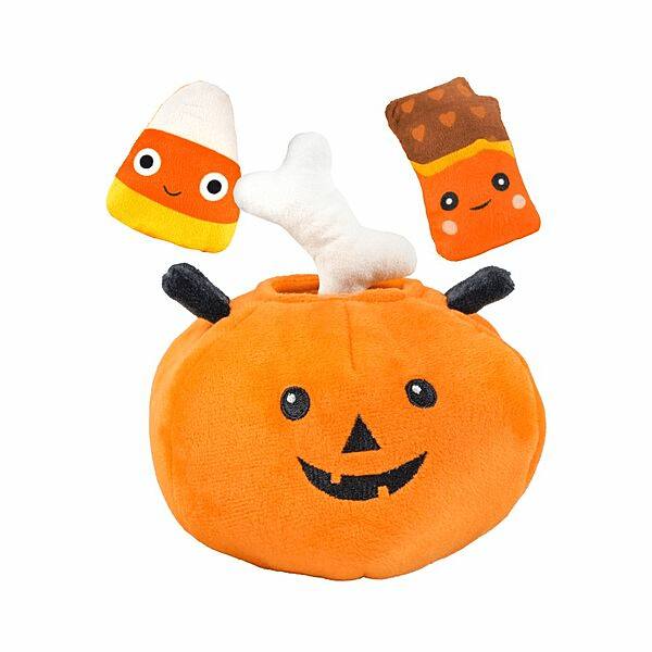 Trick or Treat Pumpkin with Candy 10" - Wiggles & Whiskers Pet SuppliesPatchwork Pet