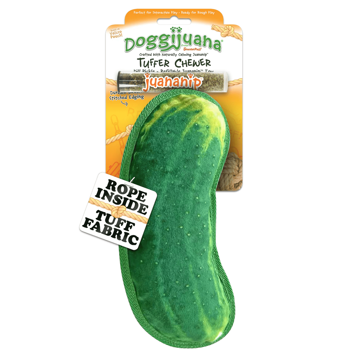 Tuffer Chewer Refillable Dill Pickle Toy - Wiggles & Whiskers Pet SuppliesKane Pet Supplies