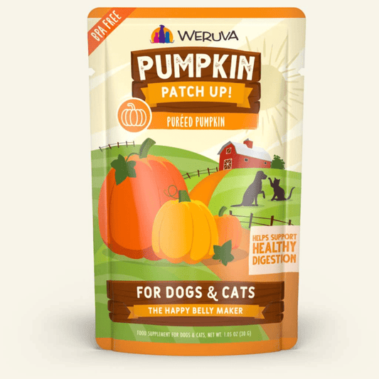 Weruva Puréed Pumpkin Supplement - 1.5 oz pouch - Wiggles & Whiskers Pet SuppliesWERUVA