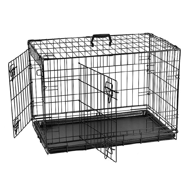 Wire Crate - 2 Door with Divider - Wiggles & Whiskers Pet SuppliesSMART PET LOVE